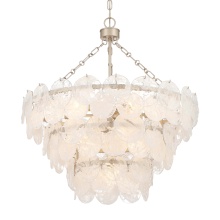 Golden Canada 6007-27 AGS-CCG - Yep by Golden Lighting Cascada 11-light Pendant in Aegean Silver and Cirrus Cloud Glass